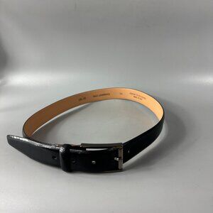 Paul Lawrence Made in Italy Black Leather Belt, Size 32